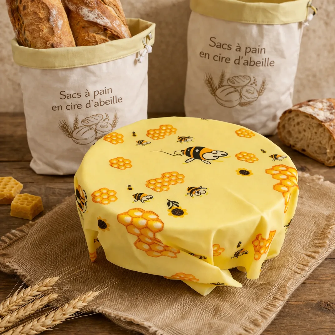 Lot de 3 Emballages alimentaires en cire d'abeille - Bee-Wraps Brivell