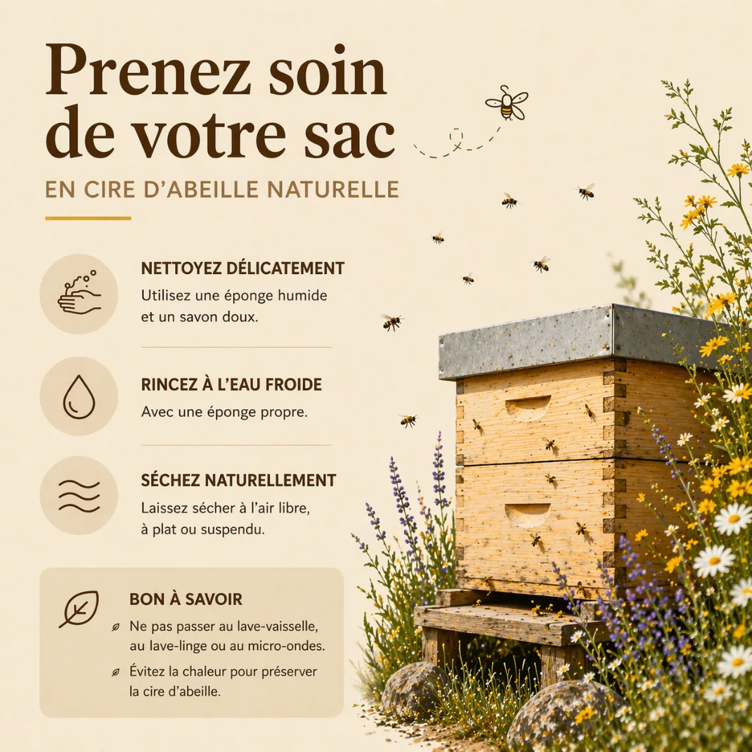 Sacs en cire d’abeille & coton Brivell