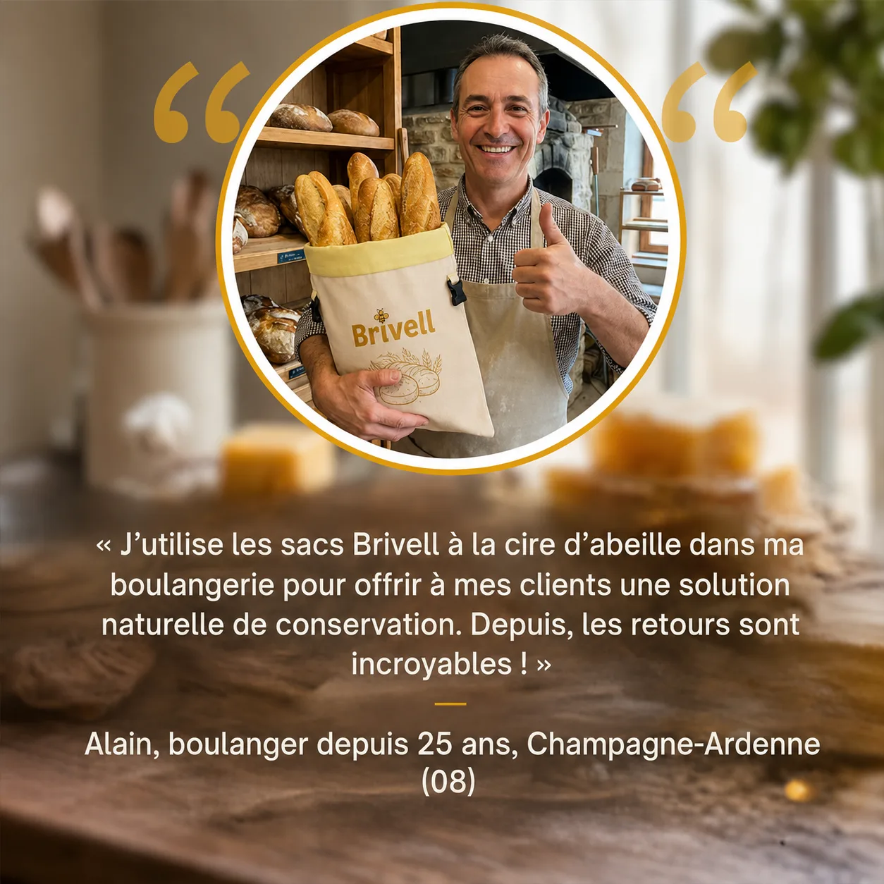 Sacs en cire d’abeille & coton Brivell